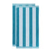 Cabana Stripe Oversized Cotton Beach Towel Set Of 2, 4, 6 - Turquoise