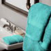 Egyptian Cotton Pile Plush Heavyweight Absorbent 3 Piece Towel Set - Turquoise