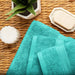 Egyptian Cotton Pile Plush Heavyweight Absorbent 6 Piece Towel Set - Turquoise