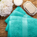 Egyptian Cotton Pile Plush Heavyweight Absorbent 6 Piece Towel Set - Turquoise