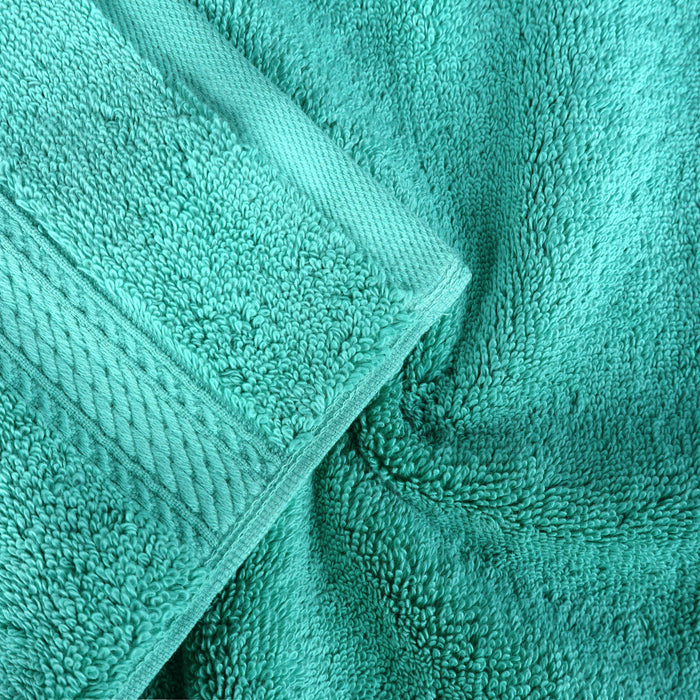 Egyptian Cotton Pile Plush Heavyweight Absorbent 9 Piece Towel Set - Turquoise