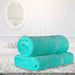 Egyptian Cotton Pile Plush Heavyweight Absorbent Bath Sheet Set of 2 - Turquoise