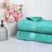 Egyptian Cotton Pile Plush Heavyweight Absorbent Bath Sheet Set of 2 - Turquoise