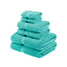 Egyptian Cotton Pile Plush Heavyweight Absorbent 6 Piece Towel Set - Turquoise