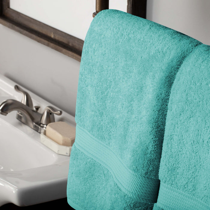 Egyptian Cotton Plush Heavyweight Absorbent Luxury 10 Piece Towel Set - Turquoise