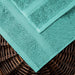 Egyptian Cotton Pile Plush Heavyweight Bath Towel Set of 2 - Turquoise