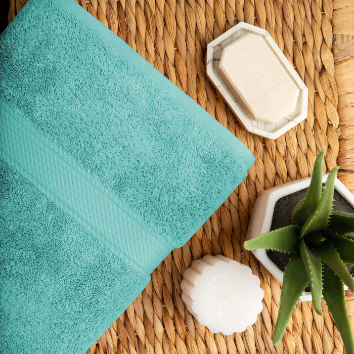 Egyptian Cotton Plush Heavyweight Absorbent Luxury 10 Piece Towel Set - Turquoise