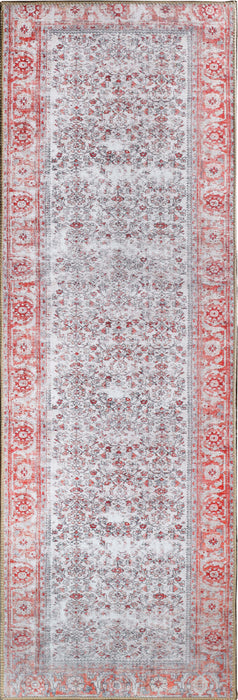 Uma Oriental Medallion Indoor Bohemian Area Rug - Berry Red