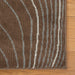 Veer Abstract Lines Indoor Area Rug - Chocolate