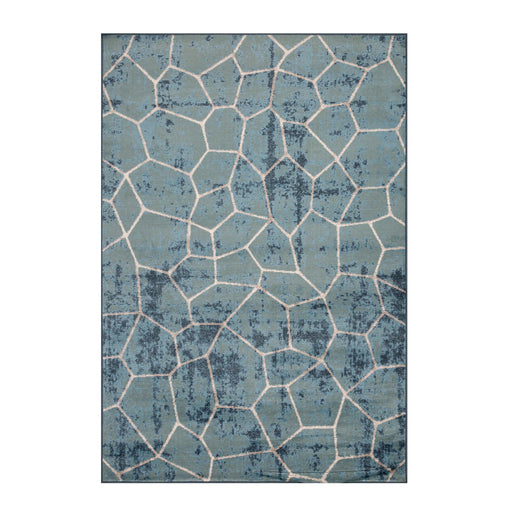 Vegas Geometric Tile Indoor Area Rug - Blue