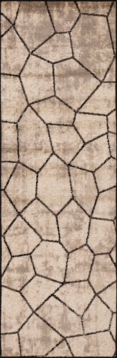 Vegas Geometric Tile Indoor Area Rug - Grey