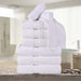 Egyptian Cotton Pile Plush Heavyweight Absorbent 9 Piece Towel Set -White