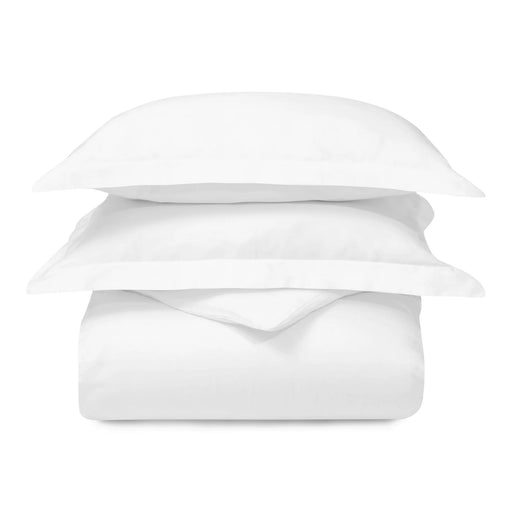 Atmos 100% Cotton Duvet Cover and Pillow Sham Set - White
