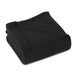 Textured Cotton Weave Solid Waffle Blanket or Throw - Black