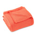 Textured Cotton Weave Solid Waffle Blanket or Throw - Coral