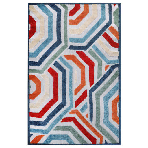 Waimea Modern Geometric Coastal Indoor Outdoor Area Rug - Multicolor