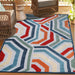 Waimea Modern Geometric Coastal Indoor Outdoor Area Rug - Multicolor