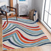 Wave Coastal Striped Indoor Outdoor Area Rug - Multicolor