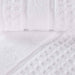 Zero Twist Cotton Waffle Honeycomb Plush Absorbent 3-Piece Towel Set - White