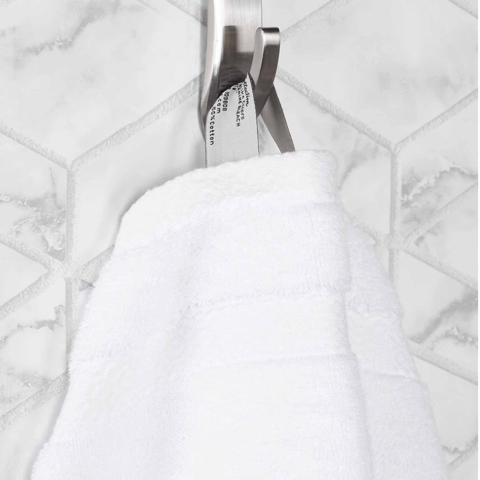 Niles Egypt Produced Giza Cotton Dobby Ultra-Plush 9 Piece Towel Set - White