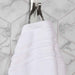 Sadie Zero Twist Cotton Solid Jacquard Floral Bath Sheet Set of 2 - White
