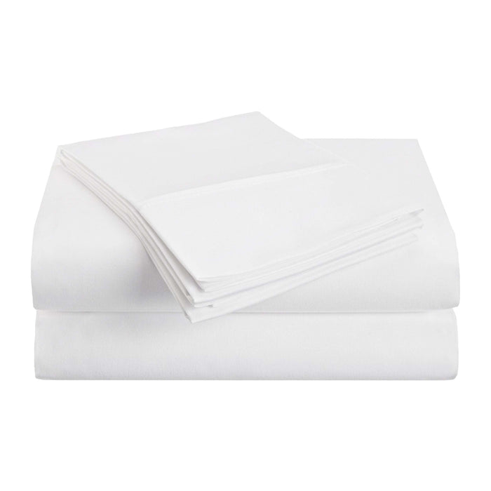 Solid Wrinkle Resistant Microfiber Deep Pocket Sheet Set - White