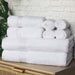 Egyptian Cotton Highly Absorbent Solid 8 Piece Ultra Soft Towel Set - White