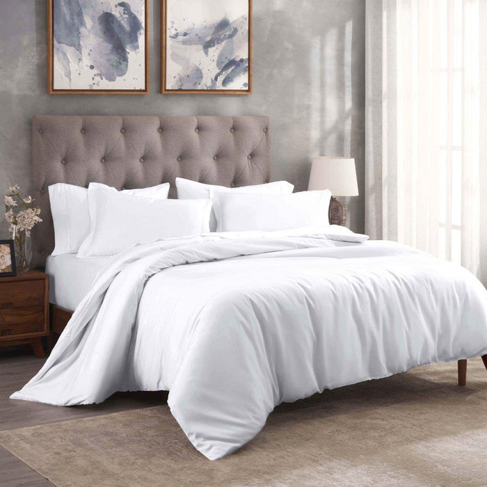 Egyptian Cotton 300 Thread Count Solid Duvet Cover Set