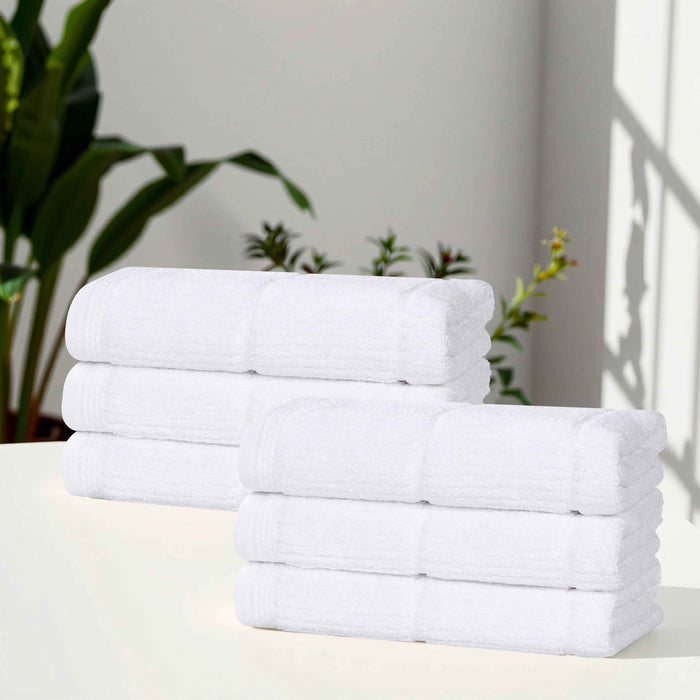 Milo Smart Twist Cotton Solid Hand Towels, Set of 6