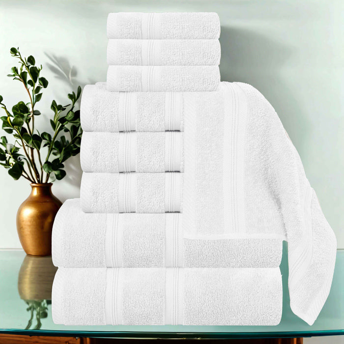 Smart Dry Zero Twist Cotton 9 Piece Solid Assorted Towel Set