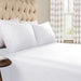 Flannel Cotton Modern Solid Deep Pocket Bed Sheet Set - White
