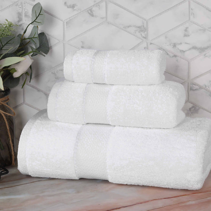 Niles Egypt Produced Giza Cotton Dobby Absorbent 3 Piece Towel Set