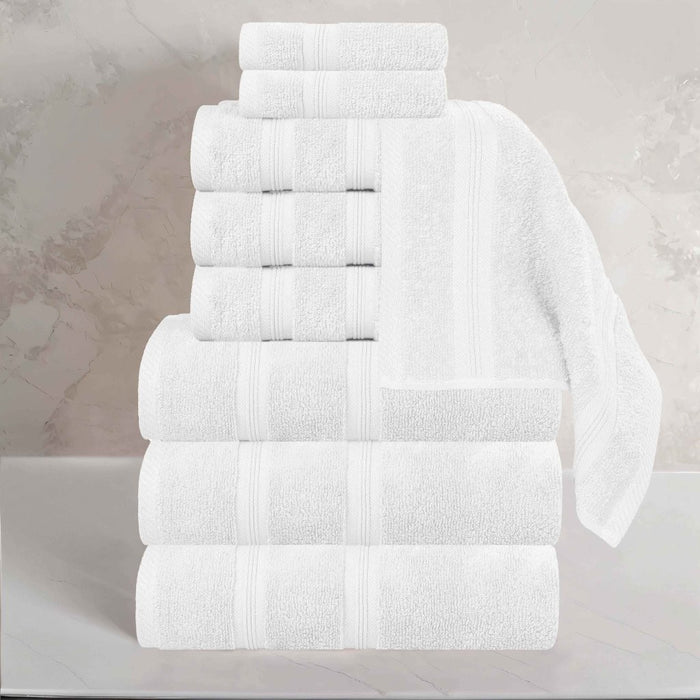 Smart Dry Zero Twist Cotton 9 Piece Solid Assorted Towel Set