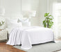 All-Season Chevron Cotton Bed Blanket & Sofa Throw - White