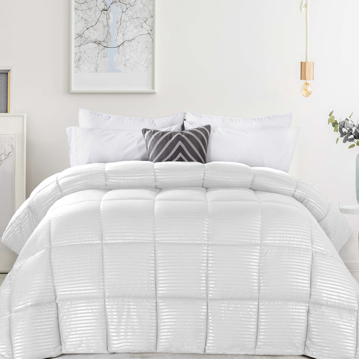 Reversible Striped Down Alternative Comforter