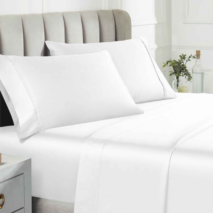 Egyptian Cotton 850 Thread Count Solid Pillowcases, Set of 2 - White