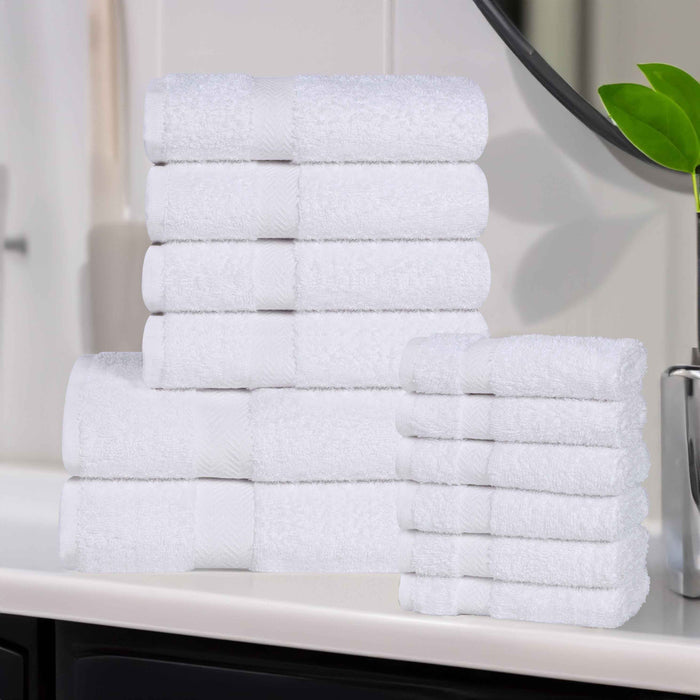 Franklin Cotton Eco Friendly 12 Piece Towel Set