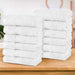 Atlas Cotton Plush Heavyweight Luxury Face Towel Washcloth Set of 12 - White