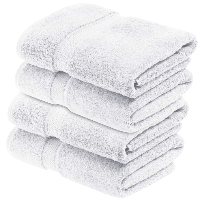 Egyptian Cotton Pile Plush Heavyweight Soft 4 Piece Bath Towel Set