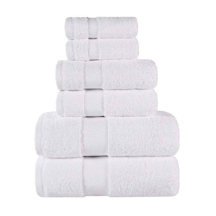 Niles Egypt Produced Giza Cotton Dobby Absorbent 6 Piece Towel Set