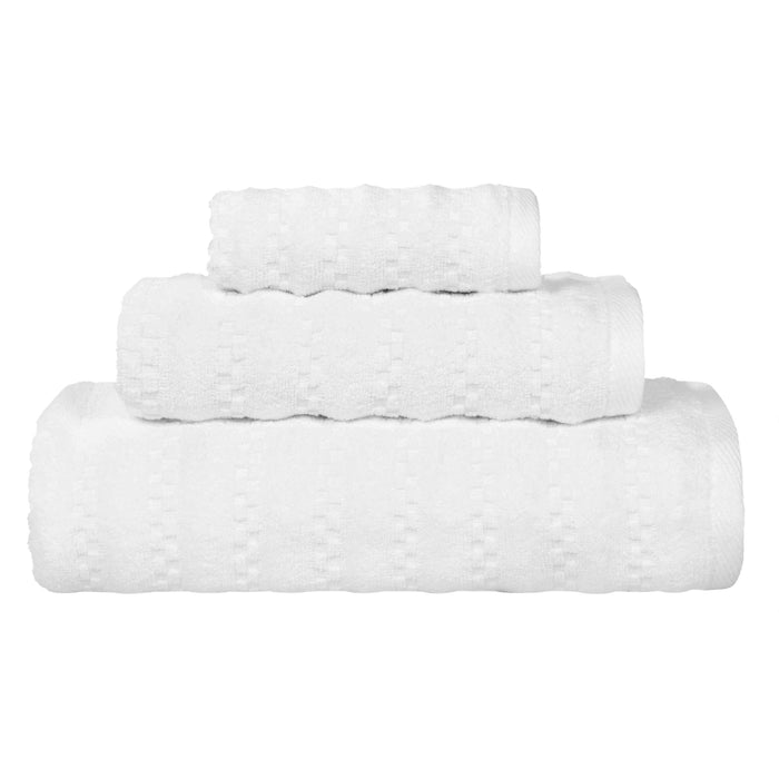 Zuma Zero Twist Cotton Medium Weight Soft Absorbent 3 Piece Towel Set