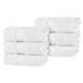 Atlas Combed Cotton Highly Absorbent Solid Hand Towels Set of 6 - White