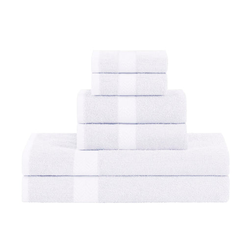 Frankly Eco Friendly Cotton 6 Piece Towel Set - White