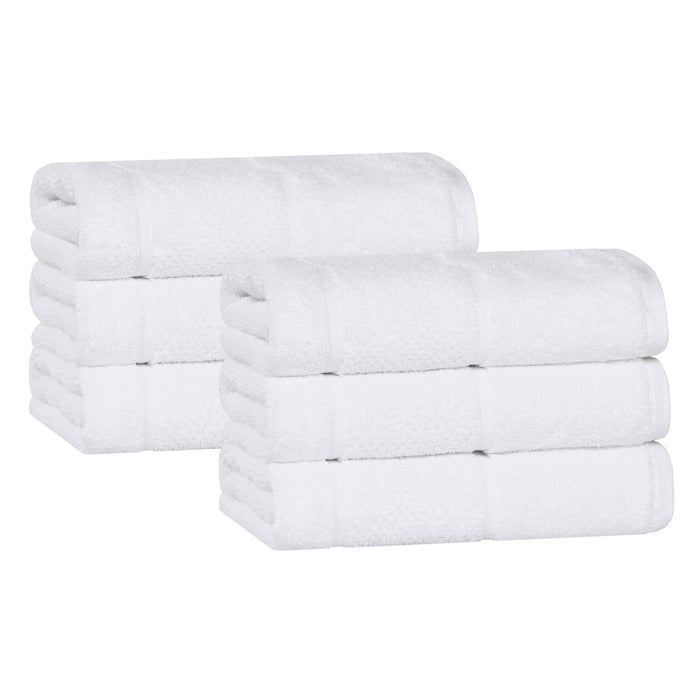 Mile Smart Twist Cotton Solid Hand Towels, Set of 6