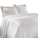 Geometric Fret Cotton Jacquard Matelasse Scalloped Bedspread Set - White