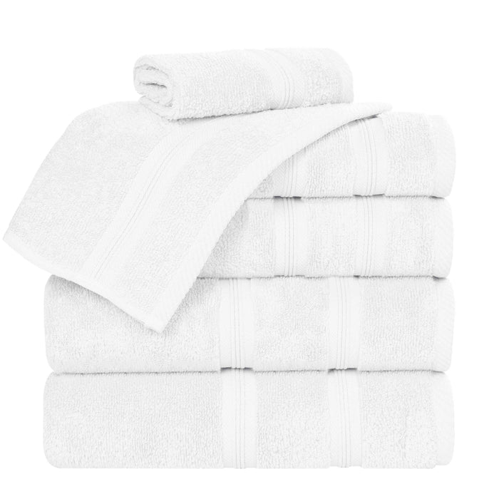 Smart Dry Zero Twist Cotton 6 Piece Solid Assorted Towel Set