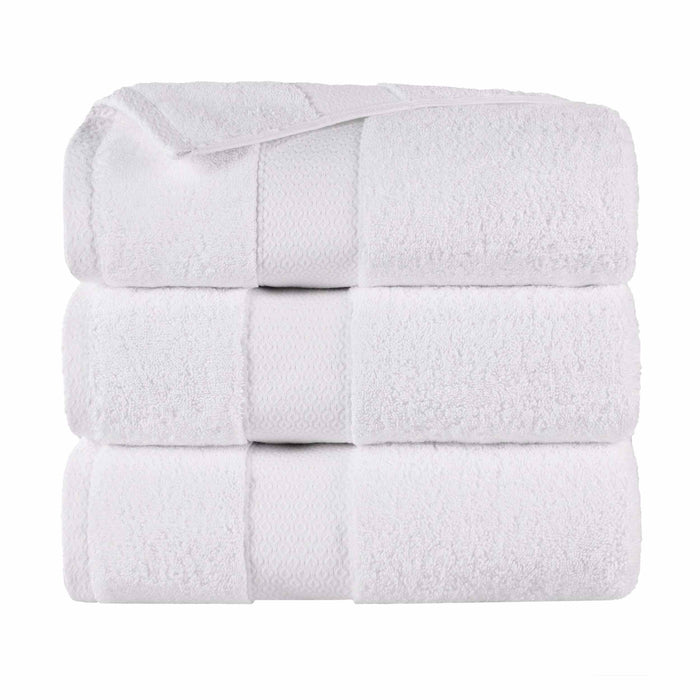 Niles Egypt Produced Giza Cotton Dobby Absorbent Bath Towel Set of 3