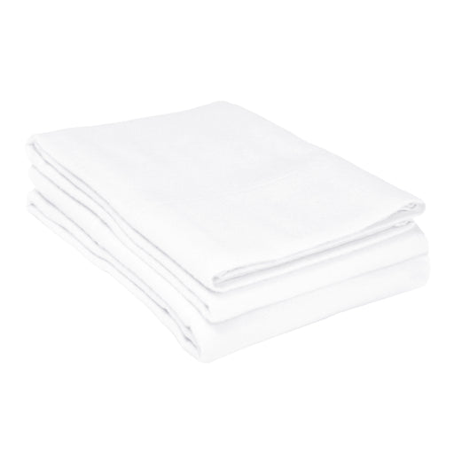 Solid Flannel Cotton Pillowcases, Set of 2 - White