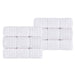 Zero Twist Cotton Waffle Honeycomb Soft Absorbent Hand Towel Set of 6 - White