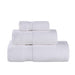 Cotton Zero Twist Solid 3 Piece Towel Set - White